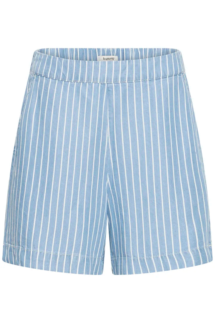 Kosmo Shorts, Light Blue Denim Stripe