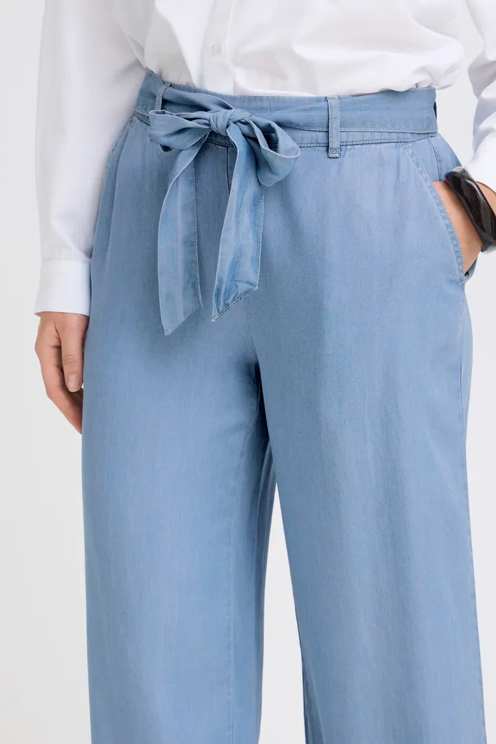 Kosmo Cropped Trouser, Light Blue Denim