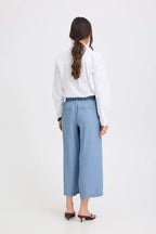 Kosmo Cropped Trouser, Light Blue Denim