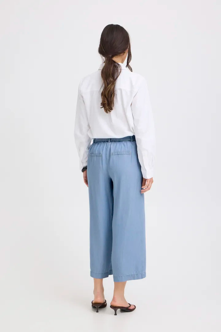 Kosmo Cropped Trouser, Light Blue Denim