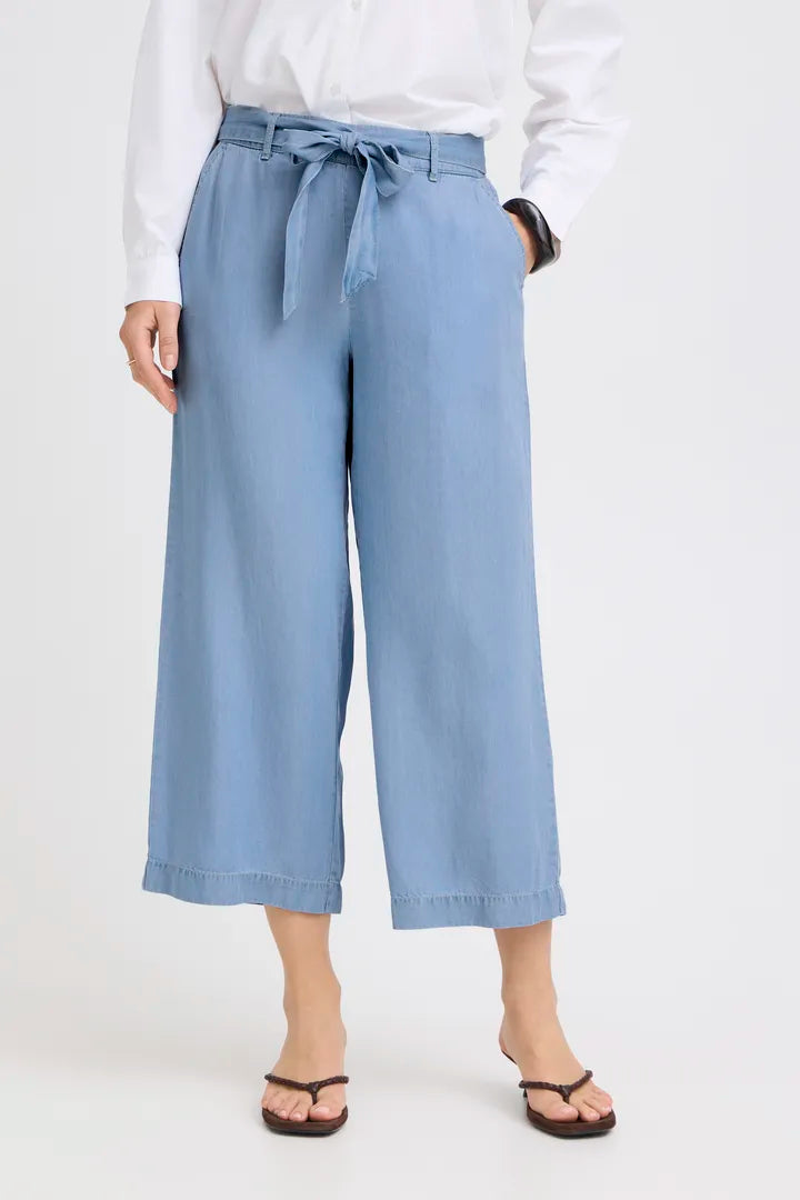 Kosmo Cropped Trouser, Light Blue Denim