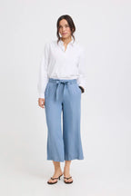 Kosmo Cropped Trouser, Light Blue Denim