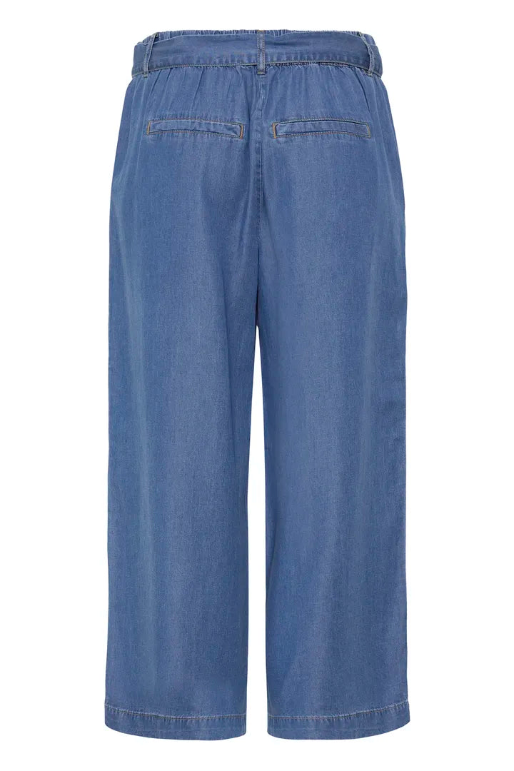 Kosmo Cropped Trouser, Medium Blue Denim