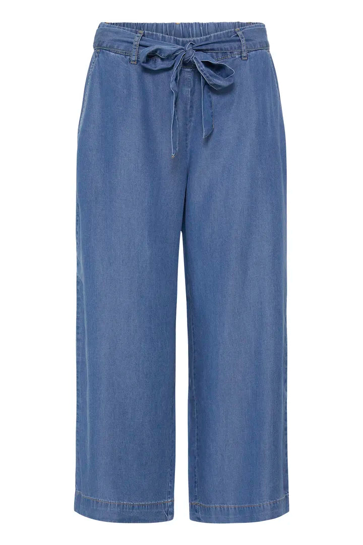 Kosmo Cropped Trouser, Medium Blue Denim