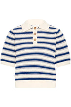 Mikala Polo Jumper, Medieval Blue Stripe