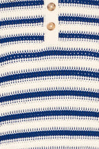 Mikala Polo Jumper, Medieval Blue Stripe