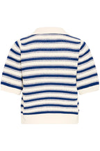 Mikala Polo Jumper, Medieval Blue Stripe