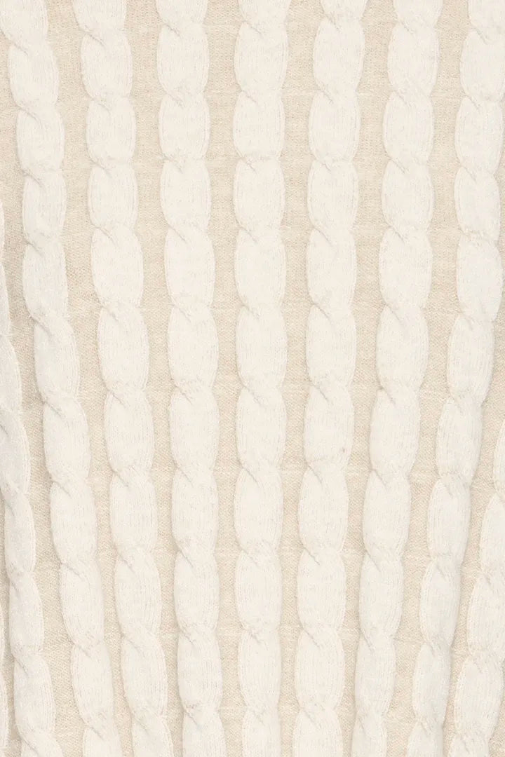 Oluna Cable Jumper, Oyster Grey Cable