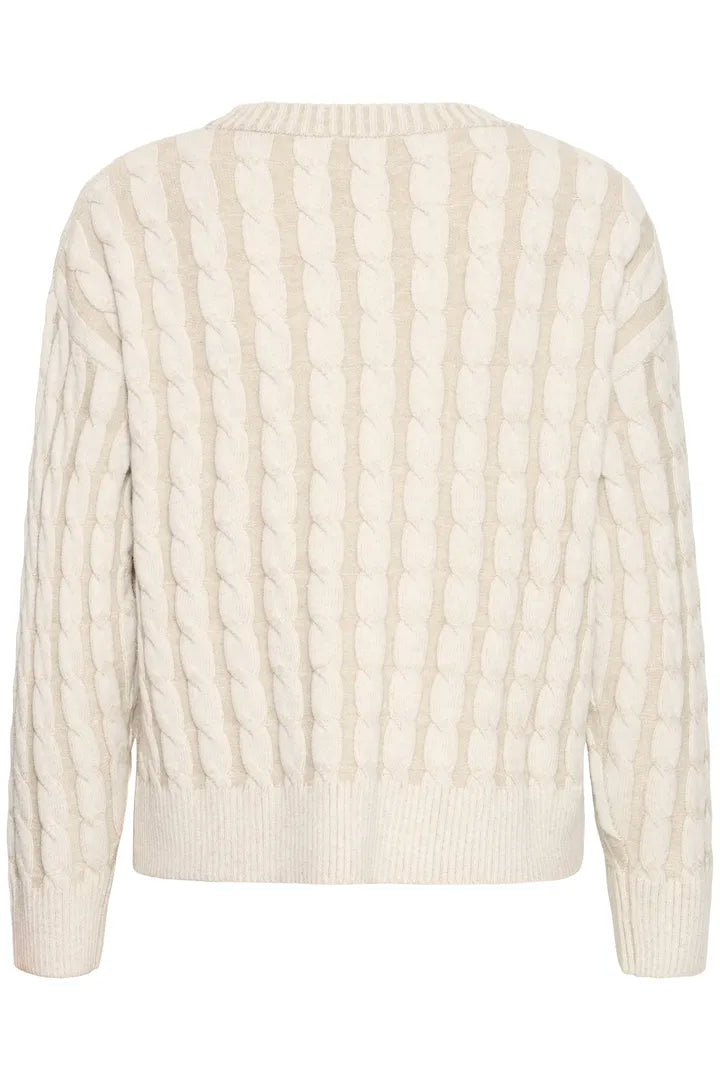 Oluna Cable Jumper, Oyster Grey Cable