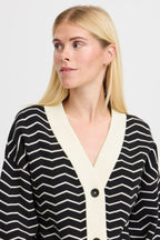 Otari Zig-Zag Cardigan, Black Mix