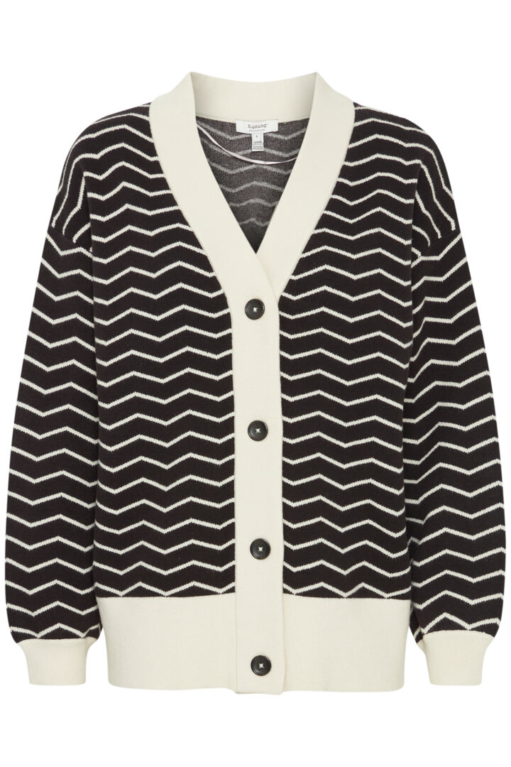 Otari Zig-Zag Cardigan, Black Mix