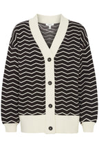 Otari Zig-Zag Cardigan, Black Mix