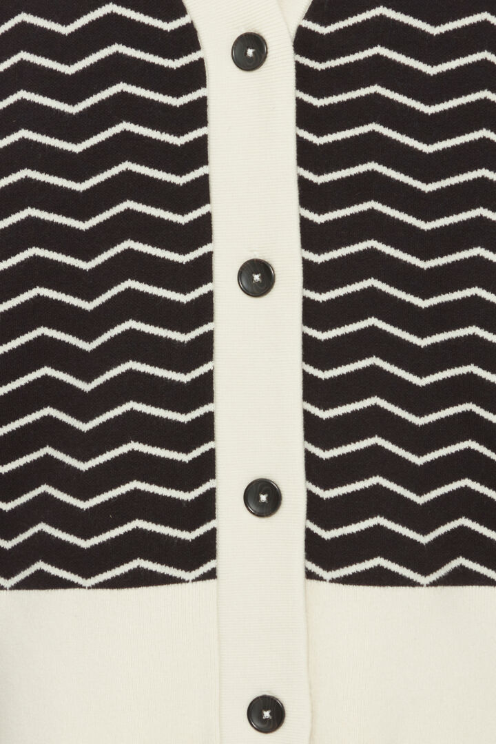Otari Zig-Zag Cardigan, Black Mix