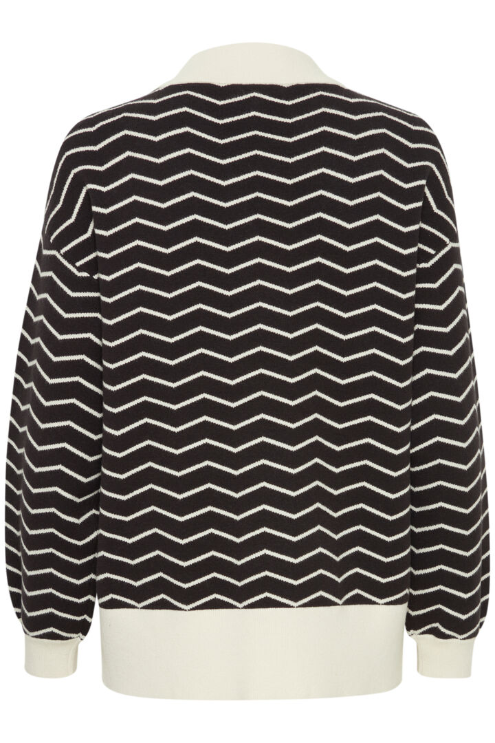 Otari Zig-Zag Cardigan, Black Mix