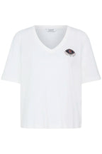 Palora V-Neck Tee Shirt, Marshmallow