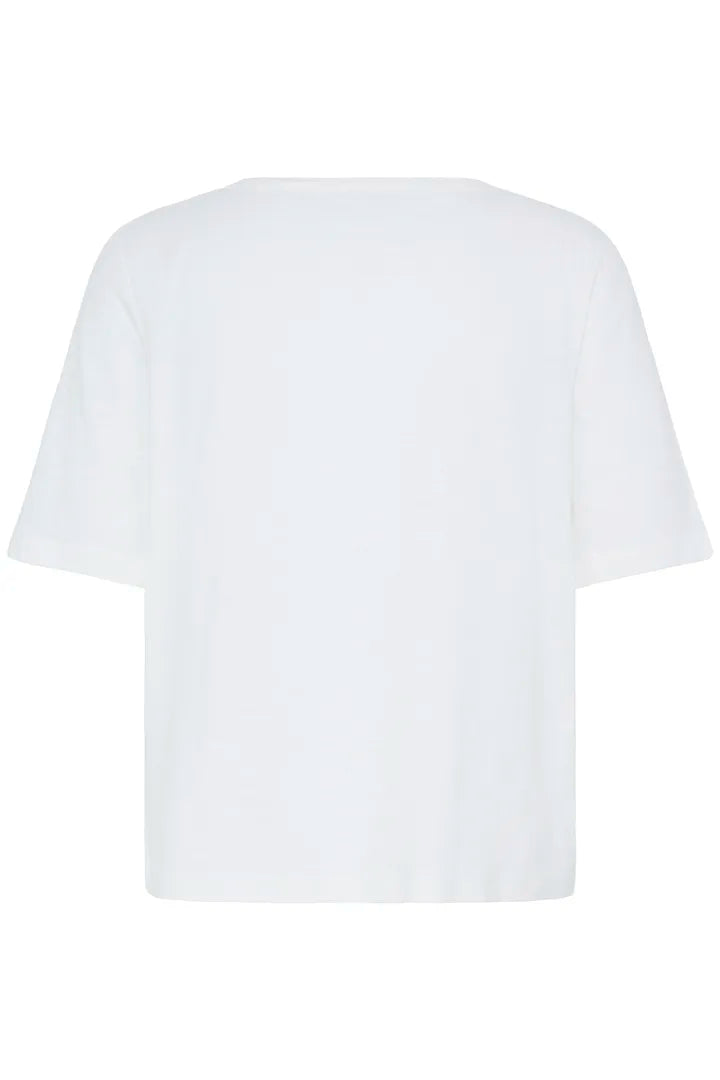 Palora V-Neck Tee Shirt, Marshmallow
