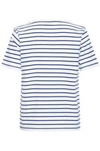 Pandinna Cherise Tee Shirt, Bright White & Blue Stripe