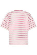 Pandinna V-Neck Tee Shirt, Raspberry Rose Stripe