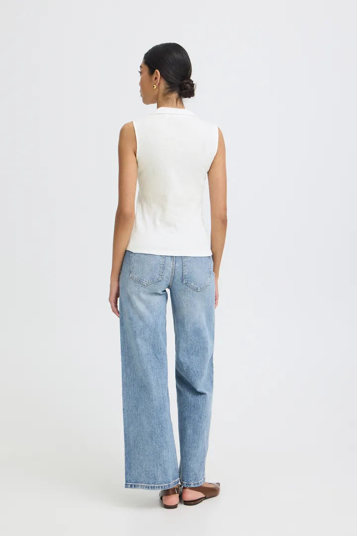 Saimi Polo Top, Marshmallow