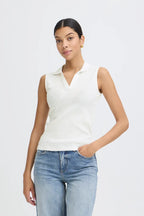 Saimi Polo Top, Marshmallow