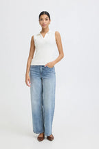 Saimi Polo Top, Marshmallow