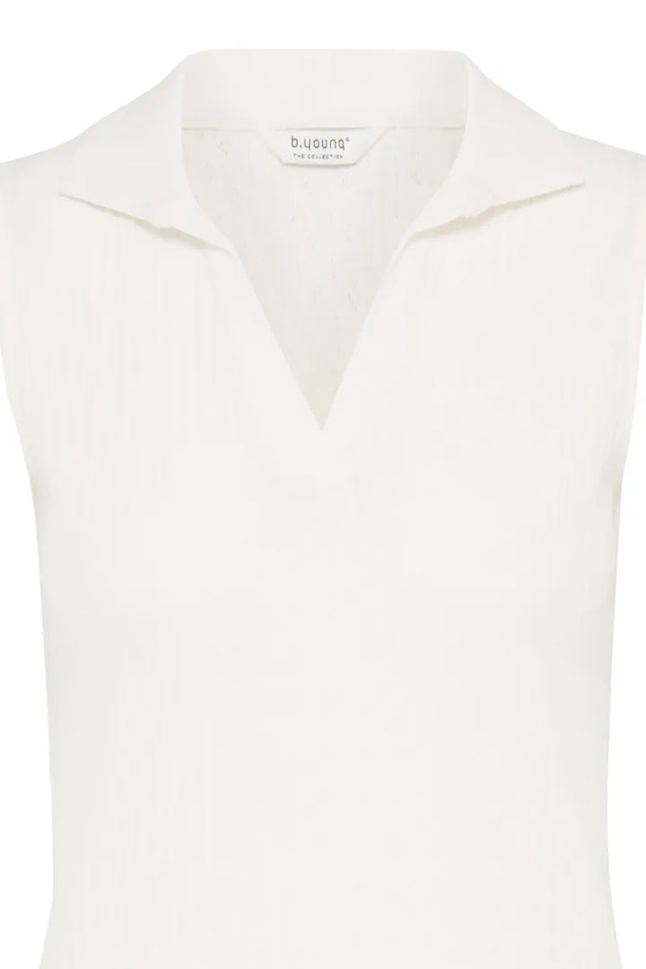 Saimi Polo Top, Marshmallow