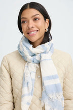 Viobby Scarf, Della Robbia Blue Stripe