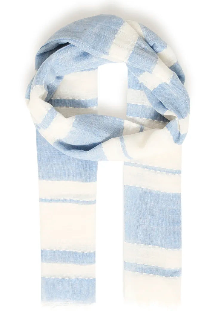 Viobby Scarf, Della Robbia Blue Stripe