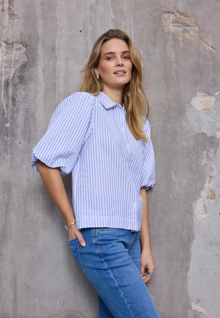 Audrey Shirt, Cloud Dancer