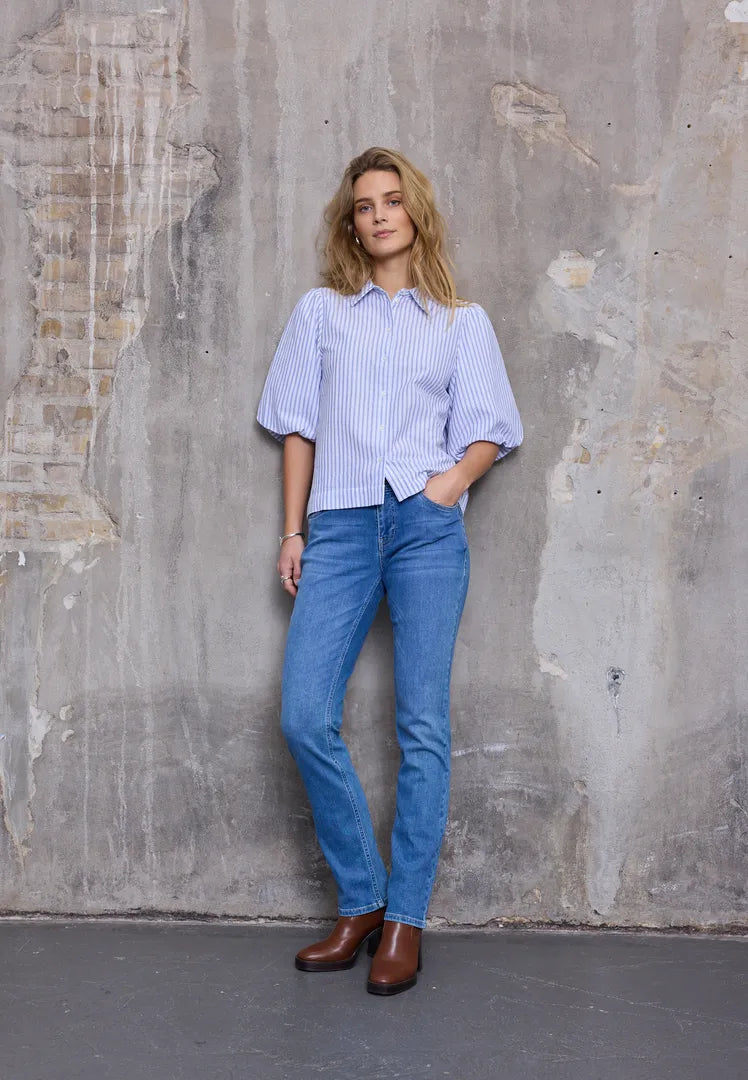 Audrey Shirt, Cloud Dancer