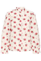 Willa Shirt, White & Red