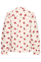 Willa Shirt, White & Red