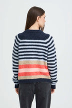 Abena Striped Pullover, Navy Multi