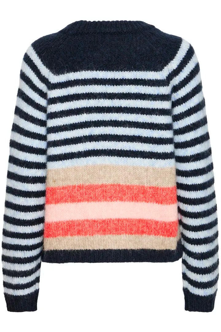 Abena Striped Pullover, Navy Multi