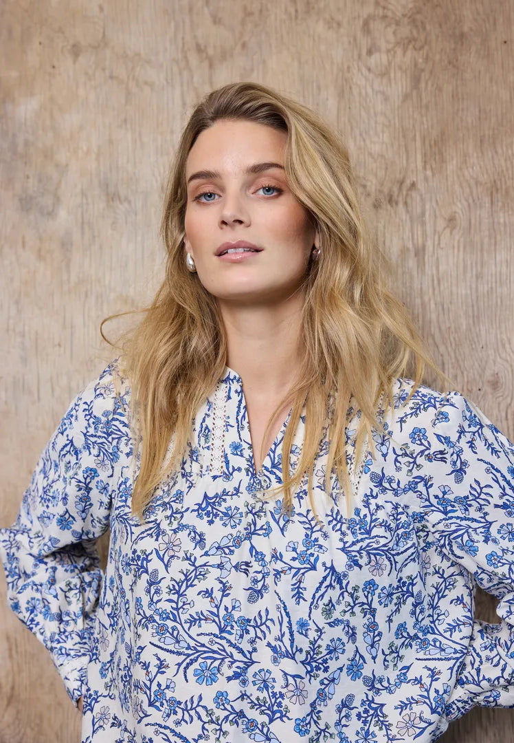 Abrina Blouse, Della Robbia Blue