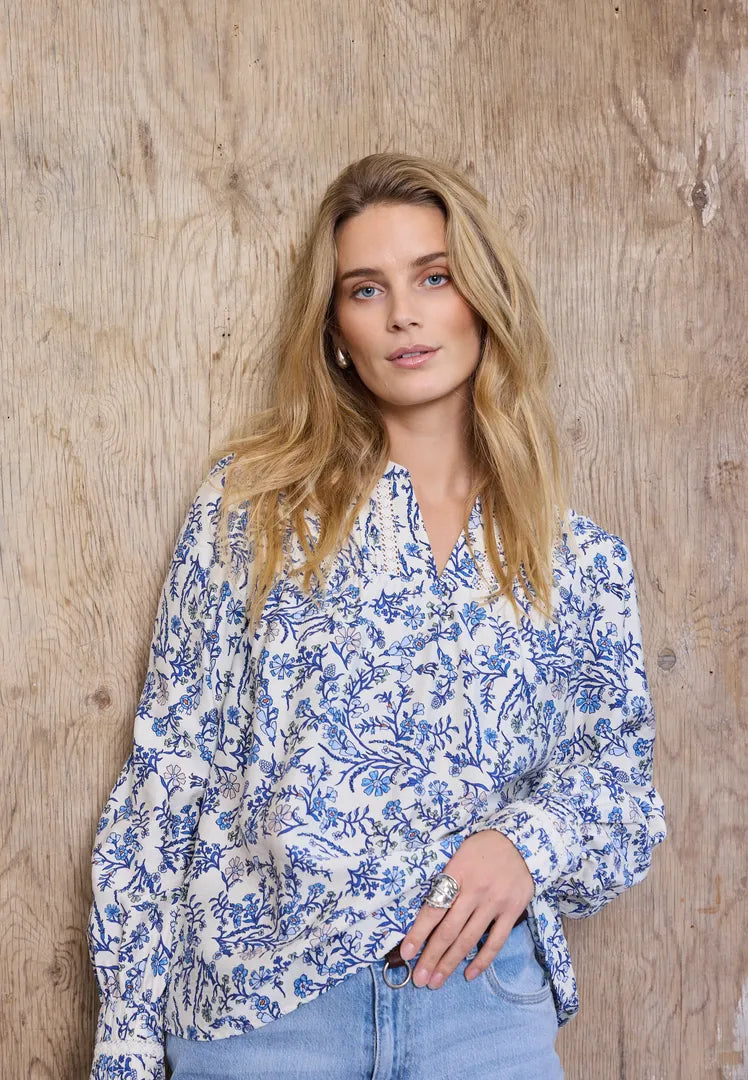 Abrina Blouse, Della Robbia Blue