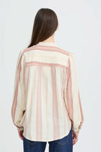 Adola Shirt, Cream & Pink