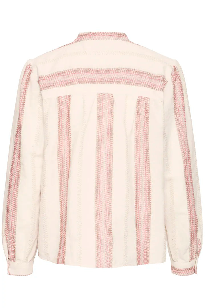 Adola Shirt, Cream & Pink
