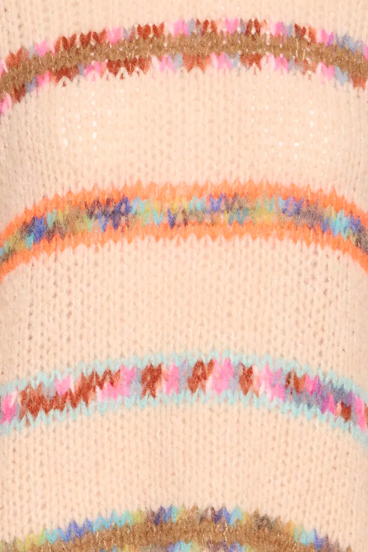 Alaia Pullover, Rose with Stripes