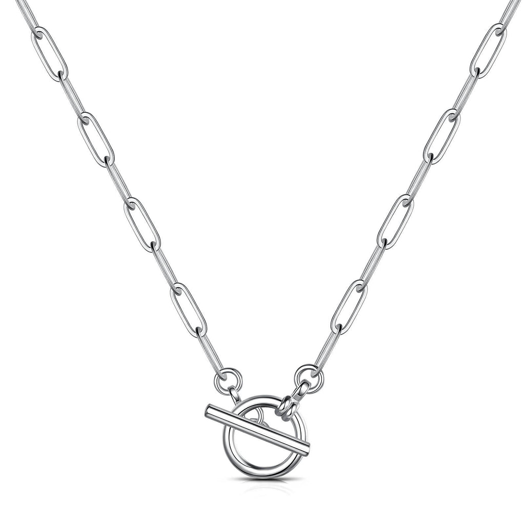 Oval Link Necklace, Stainless Steel