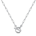 Oval Link Necklace, Stainless Steel