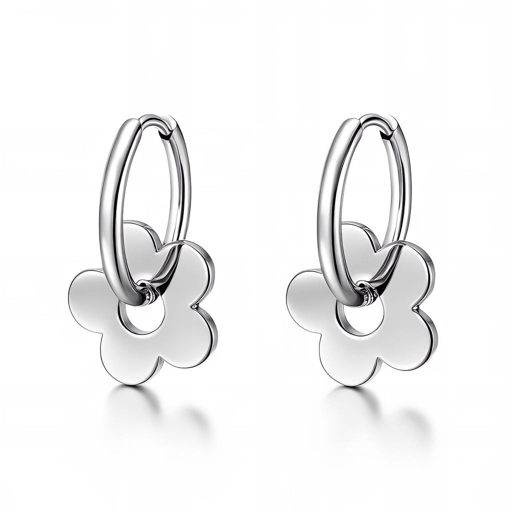 Stainless Steel Flower Earrings