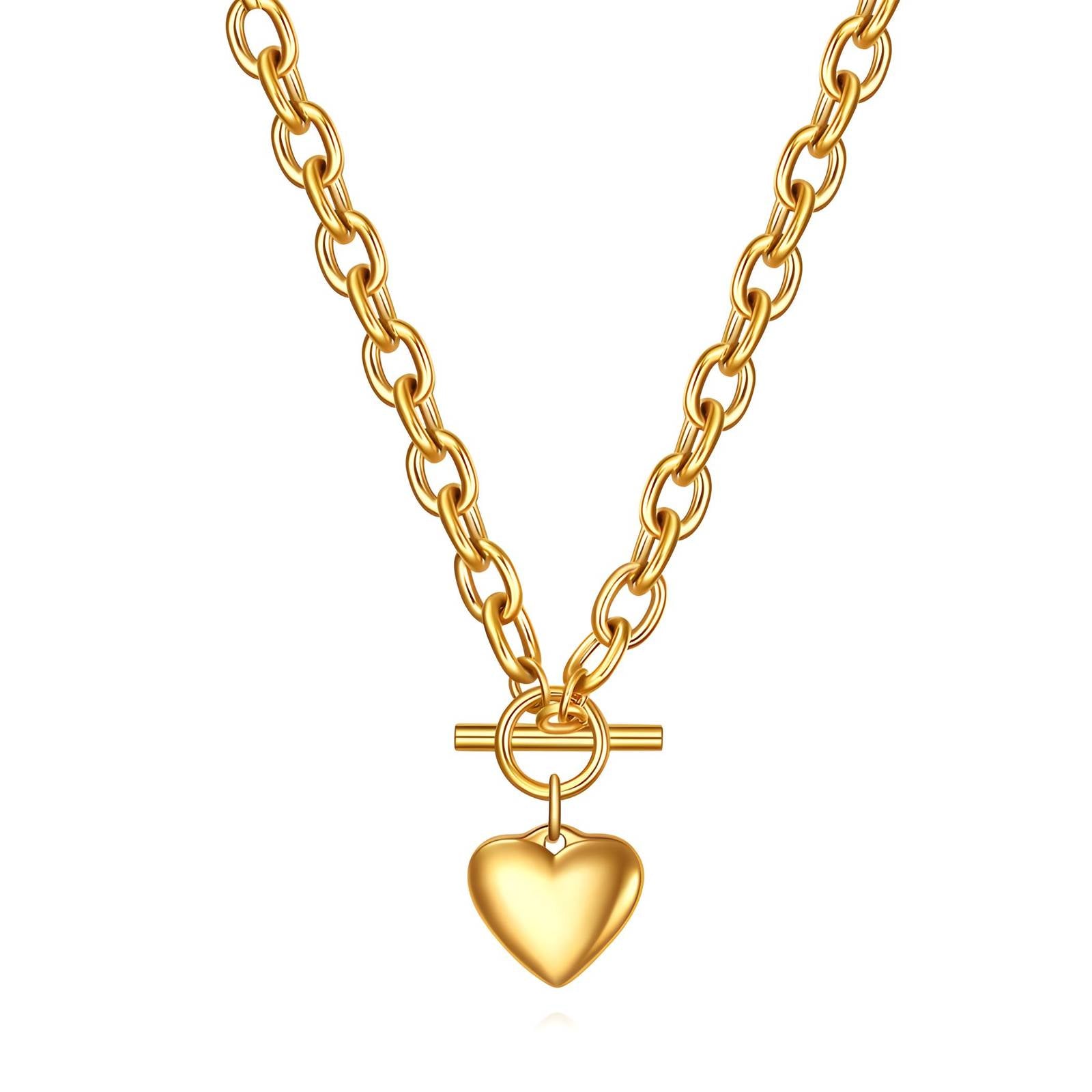 Gold-Plated Heart Necklace