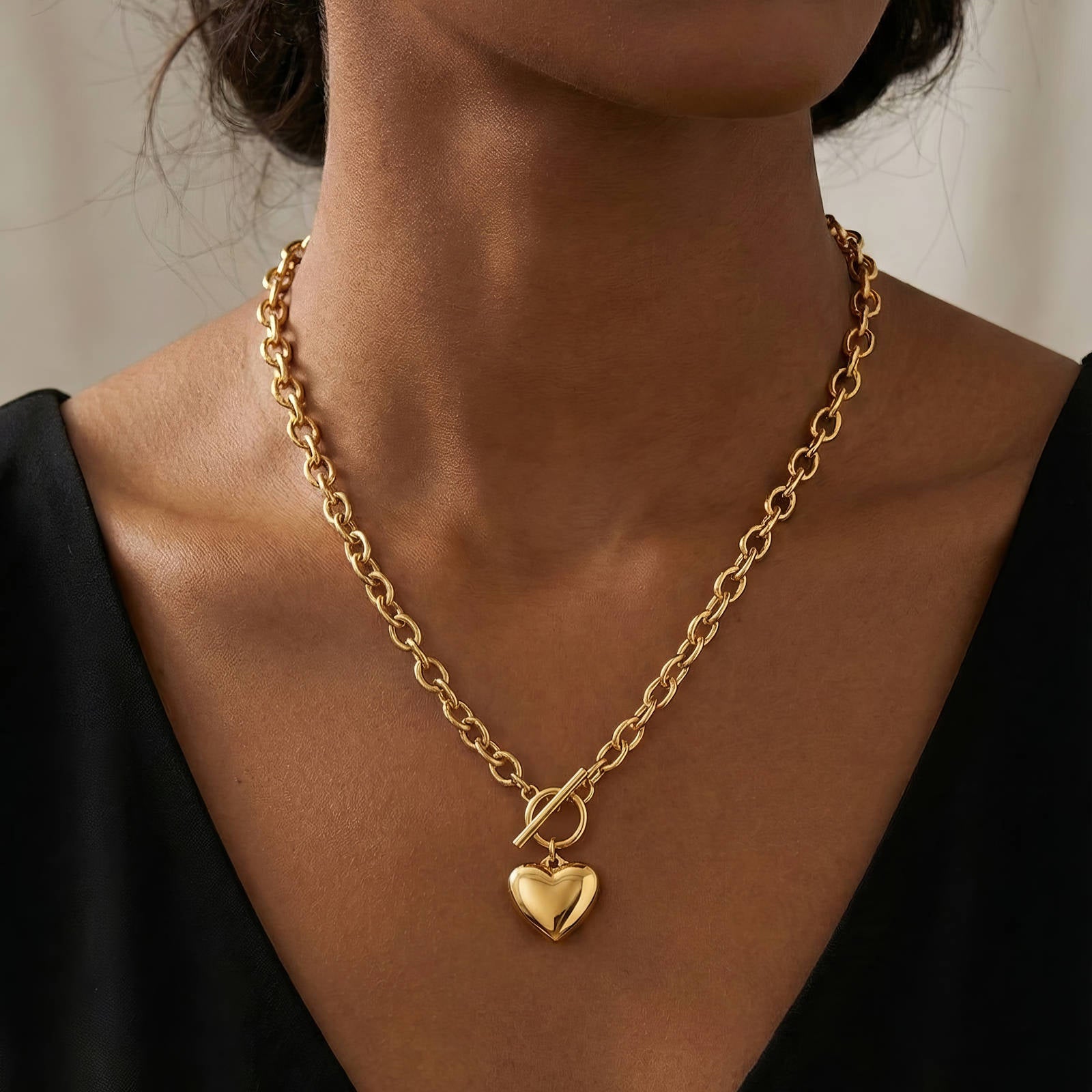 Gold-Plated Heart Necklace
