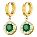 Isla Green Crystal Drop Earrings