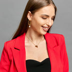 Gold-Plated Loop Chain Pearl Earrings