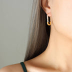 Gold-Plated Pearl Clip Earrings