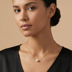 Gold-Plated Single Pearl Necklace