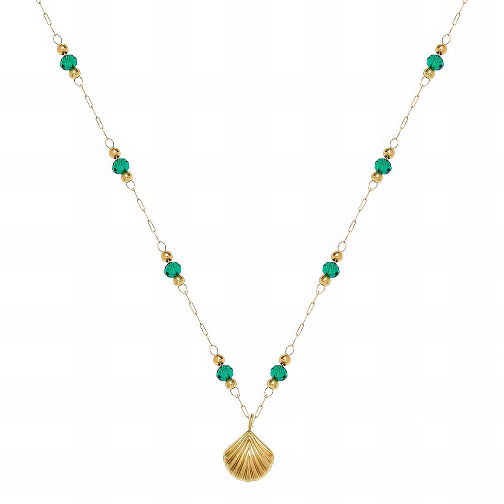 Gold-Plated Seabreeze Shell Charm Necklace