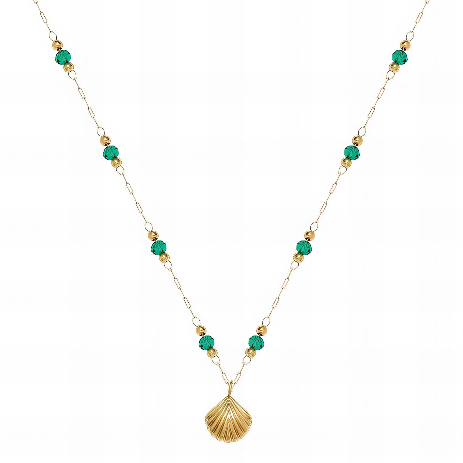 Gold-Plated Seabreeze Shell Charm Necklace